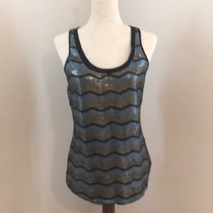Express sequin tank sz small